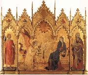 Simone Martini The Annunciation with SS.Ansanus and Margaret and Four Prophets china oil painting reproduction